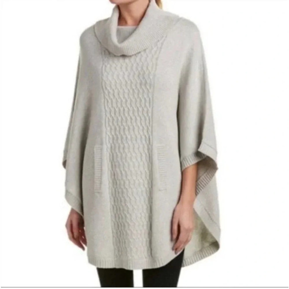CAbi Glacier Cable Kit‎ Poncho Gray Pullover Sweater Size Small Style 3003 - Picture 2 of 12